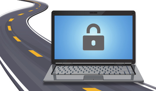 Находясь в дороге, запирайте свой ноутбук