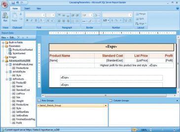 Экран 4. Извлечение отчета из каталога SSRS