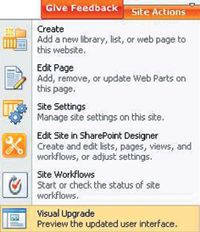 Экран 2. Команда меню «Визуальное обновление»