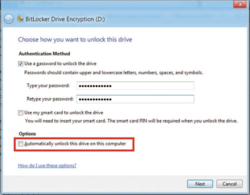 Выбор способа доступа к диску