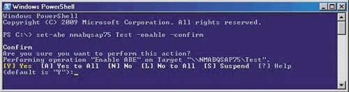 Работа сценария Set-ABE.ps1