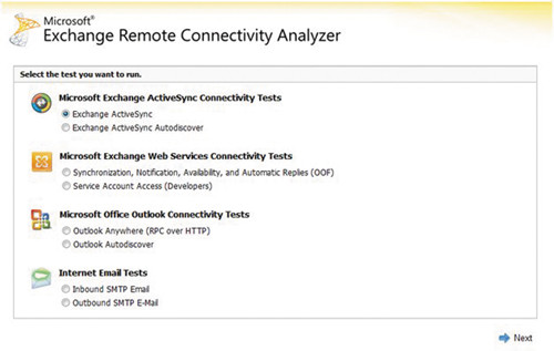 Анализатор Exchange Remote Connectivity Analyzer