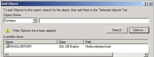 Использование функции Filter Options в System Center Operations Manager 2007 R2
