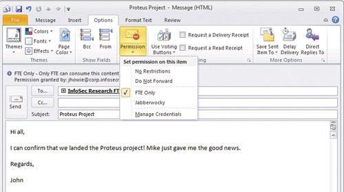 «Галочка» обозначает применяемый шаблон политики прав