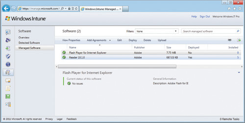 Просмотр управляемых программ