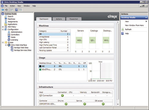 Консоль управления Desktop Studio