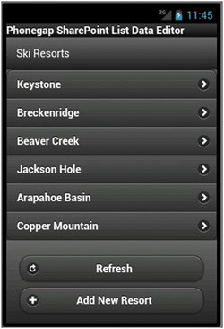 Главная страница в?эмуляторе Android