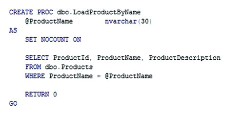 Корректно определенная хранимая процедура