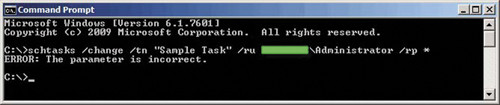 Применение Schtasks /Change в Windows 7