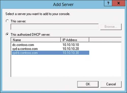 Выбор DHCP Server в качестве партнера