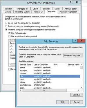 Настройка ограниченного делегирования
