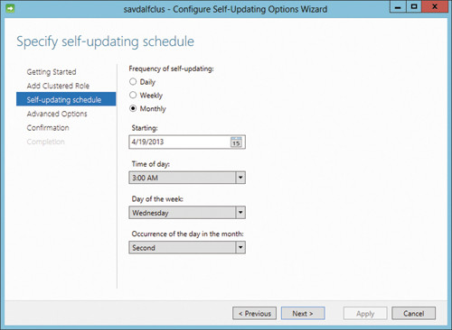Составление графика самообновления кластера