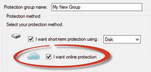Выбор защиты в сети в DPM