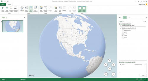 Вывод географических данных по штатам