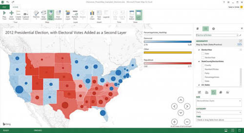 Добавление второго слоя, показывающего предпочтения штата в пузырьковой визуализации