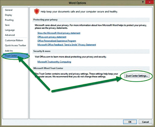 Центр управления безопасностью Microsoft?Outlook