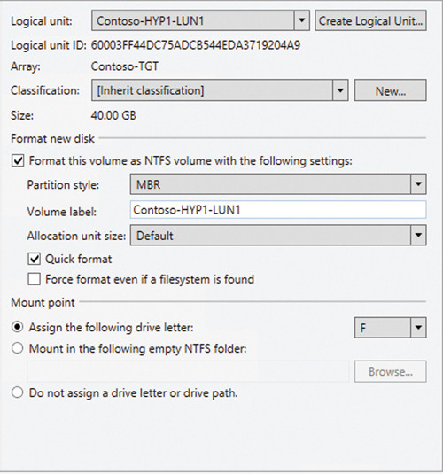 Настройка диска на узле