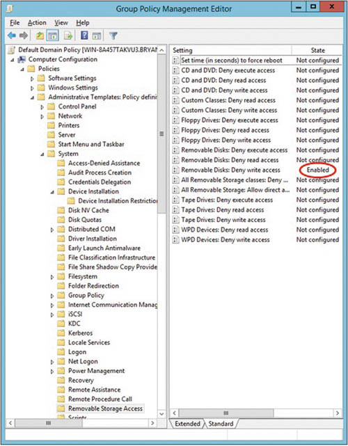 Запрет записи на внешние носители
