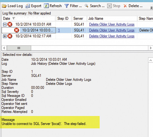 Сообщение об ошибке