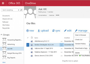 Программные механизмы библиотек документов Office 365 Groups