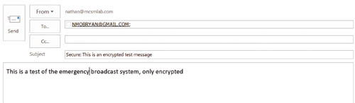 Создание зашифрованного сообщения