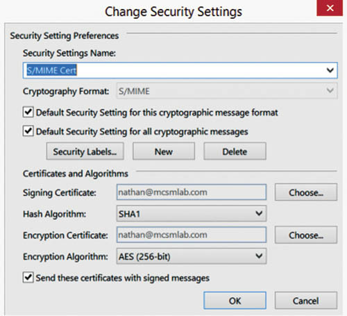 Настройка параметров защиты почты