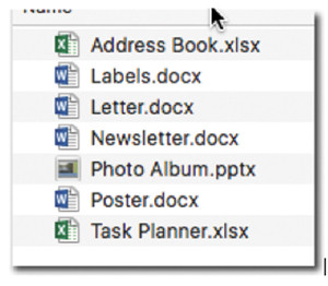 Список документов в папке