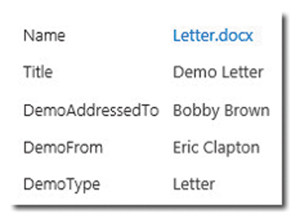 Свойства документа в интерфейсе пользователя SharePoint