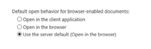 Включение режима просмотра файлов Excel в браузере
