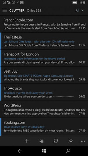 Универсальный Outlook на Windows 10 Mobile