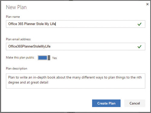Создание нового плана
