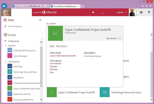 Просмотр доступных групп позволяет обнаружить нечто интересное