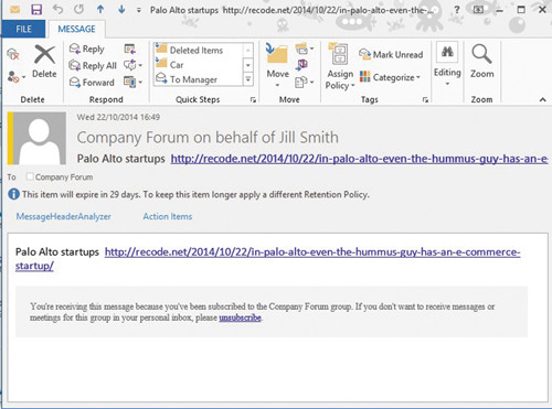 Получение материалов для группы по электронной почте