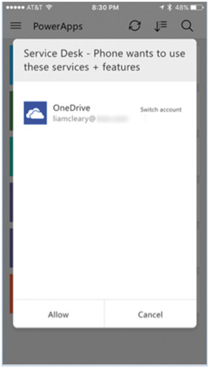 Запрос на разрешение доступа к данным