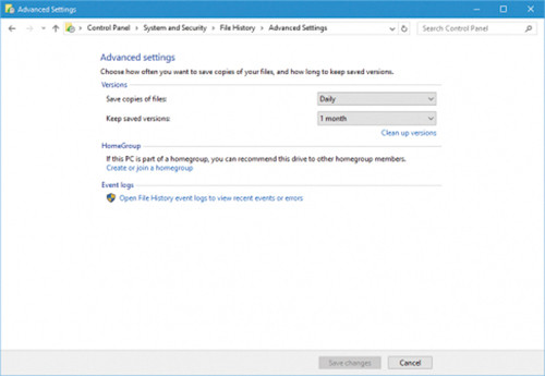 Настройка периодичности и срока хранения