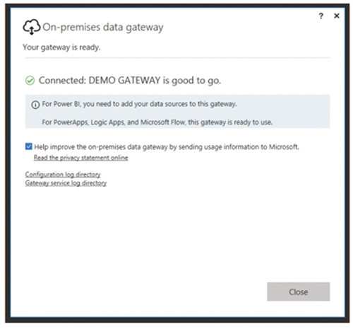 Подтверждение регистрации шлюза