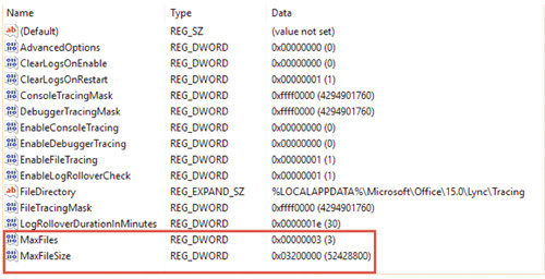 Значения реестра