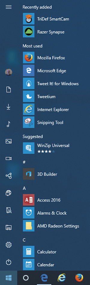 Вывод всех системных папок в меню запуска
