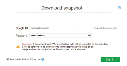 Регистрация с учетной записью Google Account