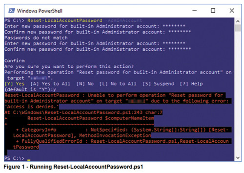 Выполнение Reset-LocalAccountPassword.ps1