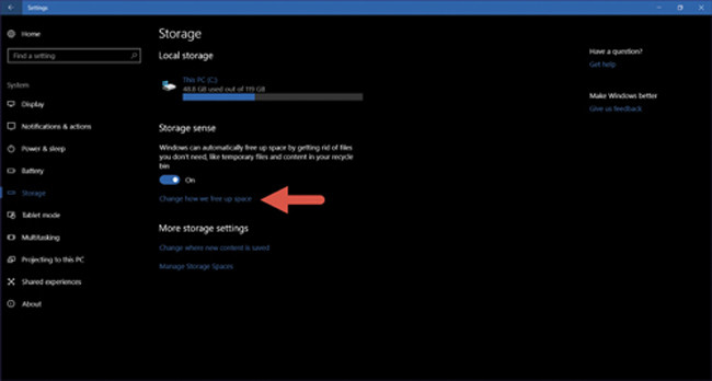 Изменяем способ освобождения пространства