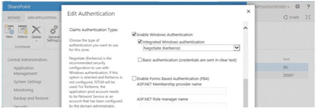 Настройка аутентификации веб-приложения