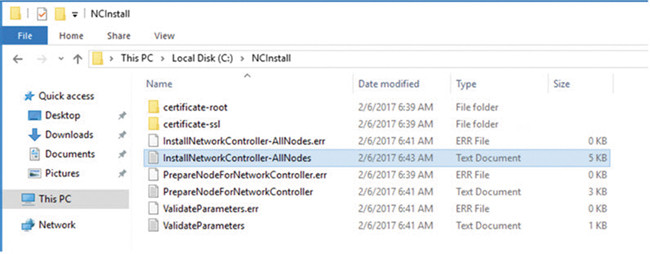 Набор файлов с информацией о выполнении развертывания