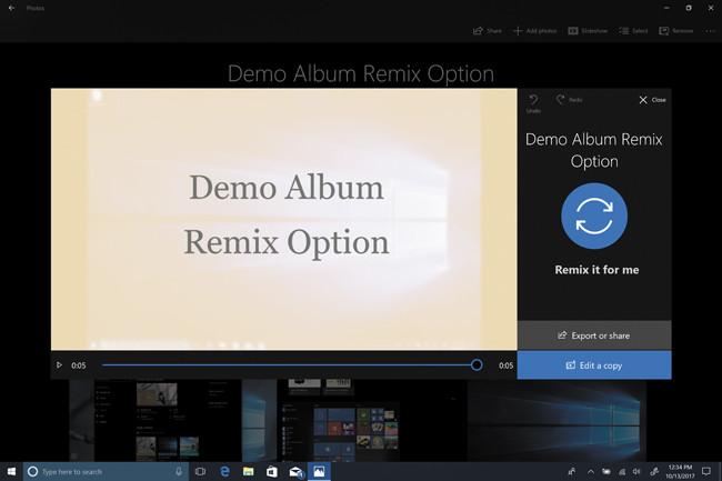 Параметры изменения дизайна приложения «Фотографии»