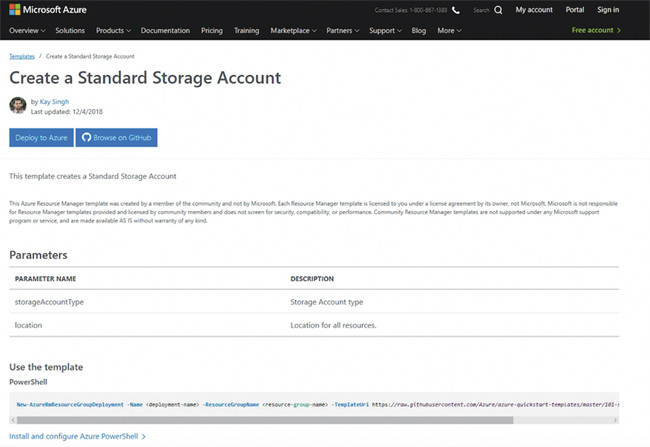 Описание шаблона содержит информацию, которая потребуется при его использовании