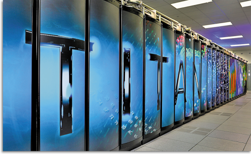 Рисунок 3. В самом быстром в мире суперкомпьютере Titan с производительностью 17,59 Пфлопс  реализована гибридная архитектура CPU-GPU.