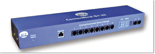 Рисунок 3. Помимо четырех встроенных датчиков температуры, влажности, питания и индекса комфортности, CenterMind G+ 32  позволяет подключить еще 28 других, в том числе 8 аналоговых  и 16 пороговых.