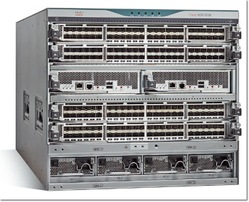 Настоящий директор! Коммутатор MDS 9706 способен «нести на борту» до 192 портов 16G FC и 10G FCoE. 