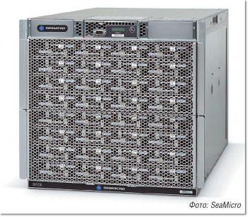 Рисунок 2. Системы SeaMicro обеспечивают по крайней мере двукратное увеличение плотности размещения процессоров и дисков по сравнению с обычными стоечными серверами.