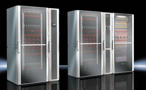 Рис. 4. Используемый в микроЦОДе Rittal фреоновый блок охлаждения (LCP-DX) обеспечивает отвод до 12 кВт на серверный шкаф (до 6 кВт на шкаф при установке одного блока на два шкафа)